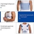 thumbnail image 4 of MINKUROW Mens Body Shaper Compression Tank Top Slimming Shapewear Abdomen Undershirt White,M, 4 of 7