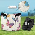 thumbnail image 6 of Haosy Vibrant Colorful Butterflies Golf Mallet Putter Cover Strong Magnetic Leather Golf Club Headcover Closure, 6 of 7