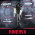 thumbnail image 4 of Haunted Hill Farm 9.5 ft Animatronic Witch, Indoor or Covered Outdoor Halloween Decoration, Light-up White Eyes, Poseable, Battery-Operated, HHWITCH-16FLSA, 4 of 12
