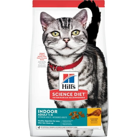 Hill's Science Diet Adult Indoor Chicken Recipe Dry Cat Food, 15.5 lb (Best Kind Of Cat Food For Indoor Cats)