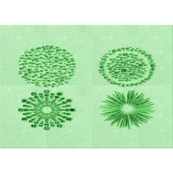 Ahgly Company Indoor Rectangle Patterned Light Green Area Rugs, 5' x 8'