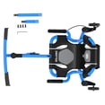 thumbnail image 3 of EzyRoller: Drifter X - Blue - Ride-On Scooter, Cambering Motion, Pedal Free Cart, Hand Brakes, Extendable Frame, 154lb Capacity, Adults & Kids Ages 6+, 3 of 7
