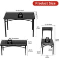 thumbnail image 2 of 4Pcs Dining Table Set with Upholstered Bench for Small Spaces Kitchen Table and 2 Chairs with Bench for Apartment Dining Compact 4 Person Dinette Set for Breakfast Nook & Small Dining Room, 2 of 8