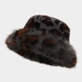 thumbnail image 4 of Winter Faux Fur Bucket Hat Unisex Thick Warm Plush Fisherman Cap Fluffy Cold Weather Hat for Outdoor Daily Wear, 4 of 4
