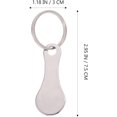 thumbnail image 2 of 3Pcs Shopping Trolley Token Keychain Stainless Steel Pendant Coin Chip for Change Grocery Shopping Cart, 2 of 5