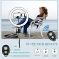 thumbnail image 1 of 3-Color Stepless Dimming10 "Ring Light Iron Metal Bracket Bluetooth Set White&Warm&Soft Light Protect Eyes Make The Environment Around Romantic & Safer For Video Portrait Product Photography, 1 of 9