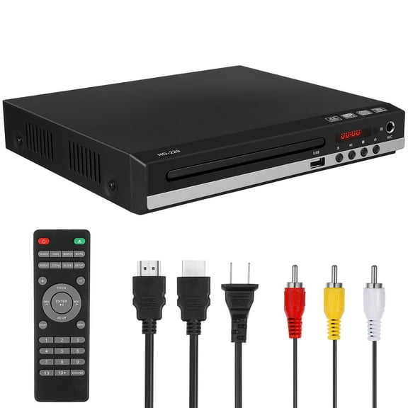 BOPORO Goilinor Dvd Player Dvd Cd Player For Home Video Player Stereo Cd Player Movie Player With US Plug