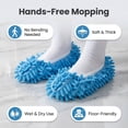thumbnail image 4 of Mop Slippers Shoes 1 Pairs (2 Pieces) - Microfiber Cleaning House Mop Slippers Floor Cleaning Tools Shoe Cover Soft Washable Reusable Chenille Foot Socks Floor Cleaning Tools Shoe Cover, 4 of 4