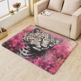 thumbnail image 2 of Leopard Area Rug 6x8, Floral Rugs for Bedroom Living Room, Wildlife Carpet, Machine Washable Rug, Non Slip Soft Low Pile Rugs Large Area Rug Home Decor T6&-30, 2 of 7