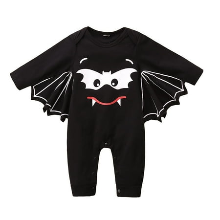 

Children s Batsuit Baby Cute Personality Crawl Jumpsuit Baby Winter Girls Boys Clothes Warm Overall Rompers Jumpsuit Black 0-3 Months