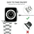 thumbnail image 2 of WFEAGL Stainless Band Apple Watch Band Replacement Strap 38mm 40mm 41mm Silver, 2 of 5