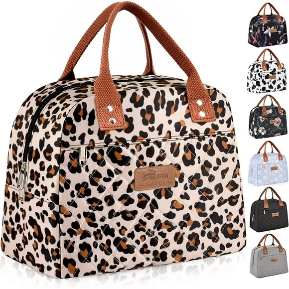 Bolsa Térmica para Almuerzo HOMESPON para Mujeres y Hombres Adultos con Estampado de Leopardo