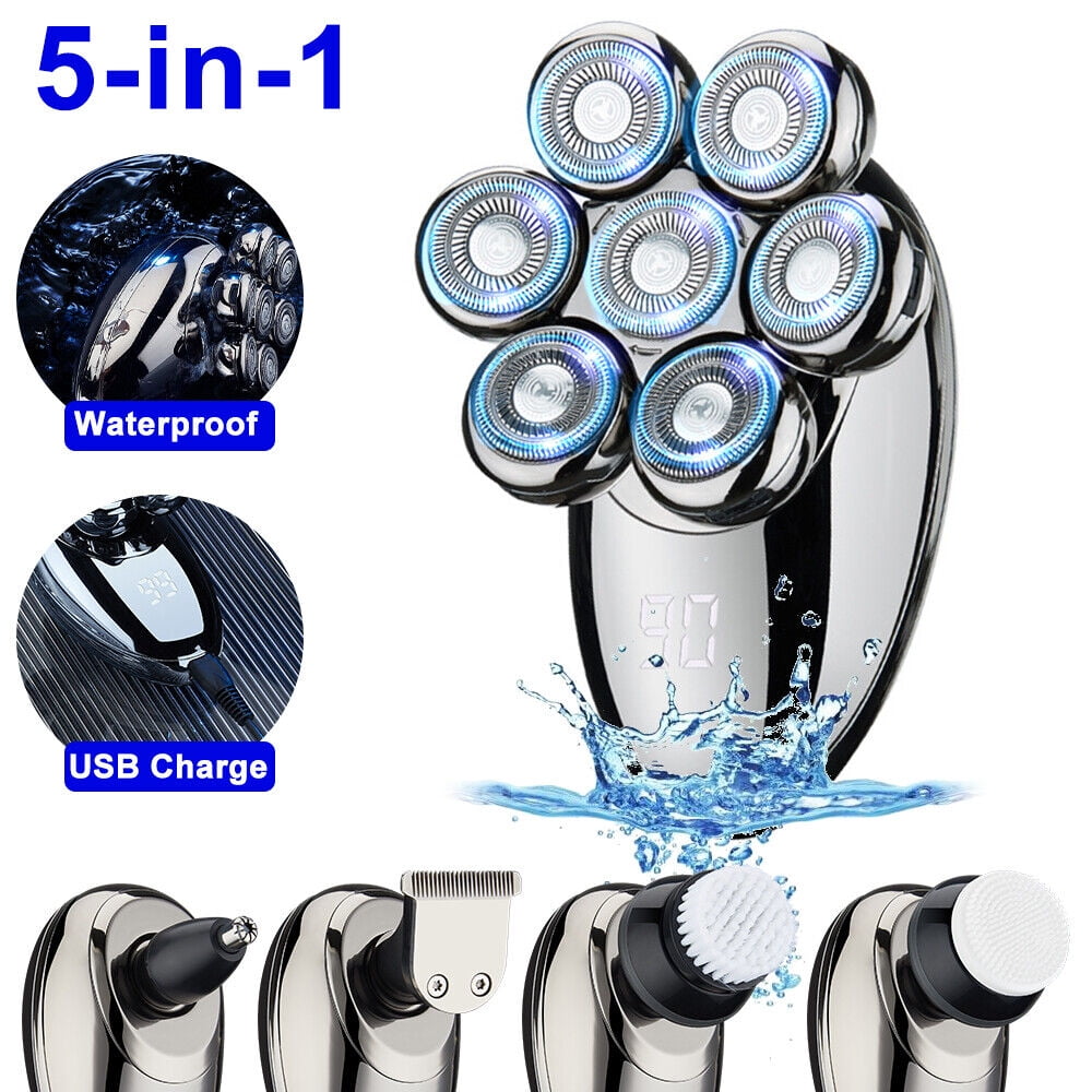Jahy2Tech 5IN1 7D Electric Shaver Freedom Grooming Kit Head Rechargeable Razor for Men