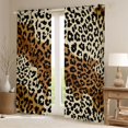 thumbnail image 2 of Homewish Chic Leopard Print Black Out Curtains,Rustic Western Farmhouse Curtains Pack of 2 (42x63 Each),Brown Black Bedroom Curtains For Girl Kids,Breathable Home Decor, 2 of 6