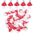 thumbnail image 3 of 30 colgantes de setas de simulación de 12 mm, dijes de moda, accesorio para hacer joyas DIY para pendientes y collares (rojo), 3 of 7