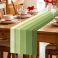 thumbnail image 5 of Green Wood Grain Table Runner - 36 Inch Long Ombre Rustic Retro Wooden Plank Cotton and Linen Blended Dress Scarves Farmhouse Table Runner for Kitchen Dining, Coffee Table, 13" x 36", 5 of 8