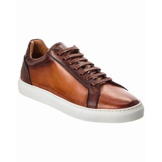 M by Bruno Magli Daniel Leather Sneaker, 10.5, White  display picture 3