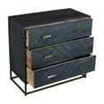 thumbnail image 4 of 30 Inches 3 Drawer Mango Wood Storage Chest with Tubular Metal Base in Gray, 4 of 7