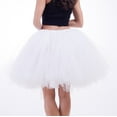 thumbnail image 3 of DuoJiaJ Tutu Skirts for Women Layered Adult Elastic Ballet Skirt Classic Vintage Princess Puffy Skirt,White One Size, 3 of 4