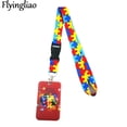 thumbnail image 5 of Autism pattern Key lanyard Car KeyChain ID Card Pass Gym Mobile Phone Badge Kids Key Ring Holder Jewelry Decorations Card Holder 3, 5 of 5