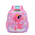 thumbnail image 1 of Guardurnaity Mochila con bonitos estampados para niños, divertida mochila escolar para niñas de 4 a 12 años, mochila para niñas, mochilas Mochilas dinosaurio rosa, 1 of 6
