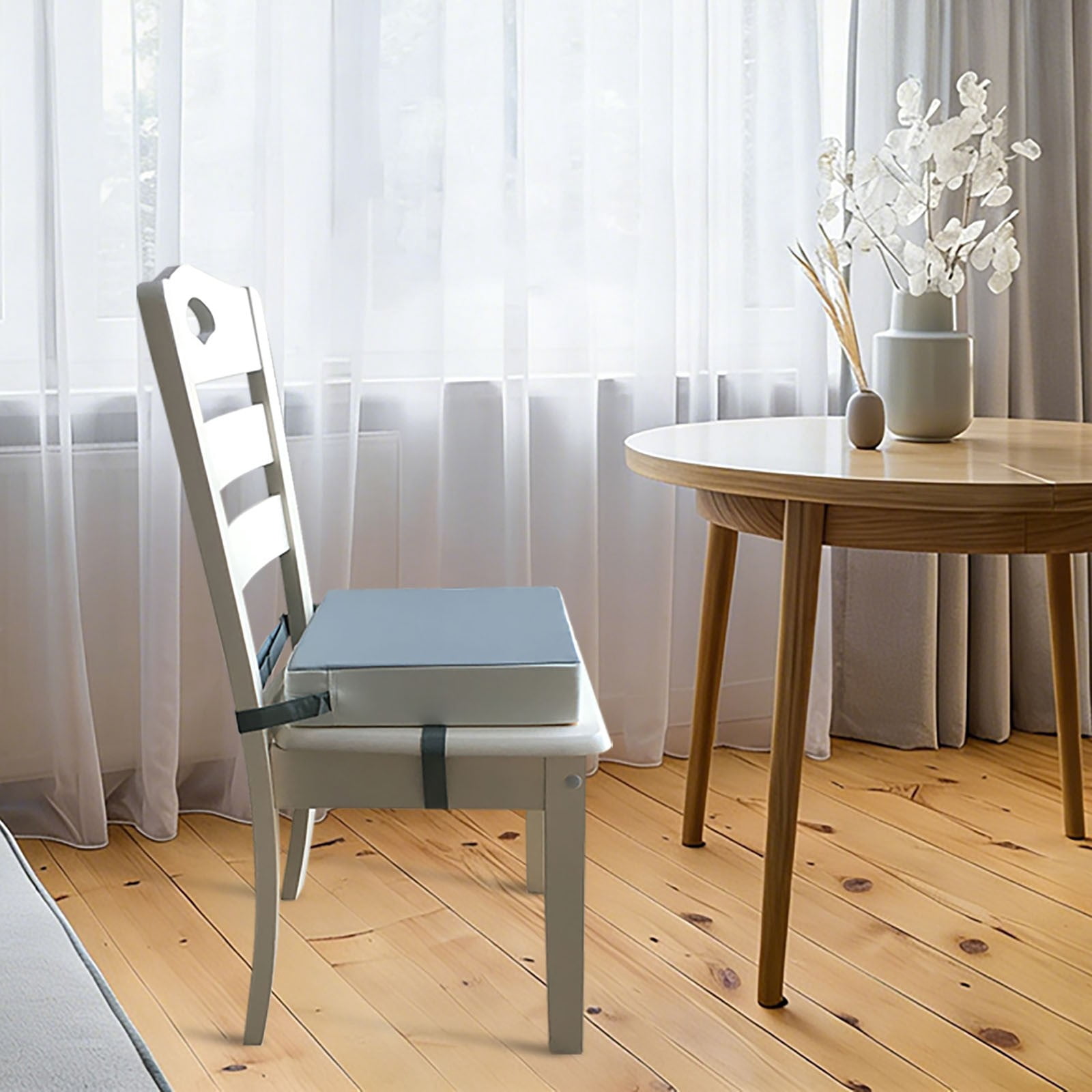 Booster Seat for Kitchen Chair, Booster for Dining Table, Portable Travel Increasing Cushion, Non-Slip, Lightweight & Easy to Clean, High-density Sponge Heightening Pad