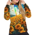 thumbnail image 4 of KLL Clear Sky Sunflower for Womens Pullover Hoodie with Pocket Hooded Long Sleeve Shirts Sweatshirt for Women-Medium, 4 of 7