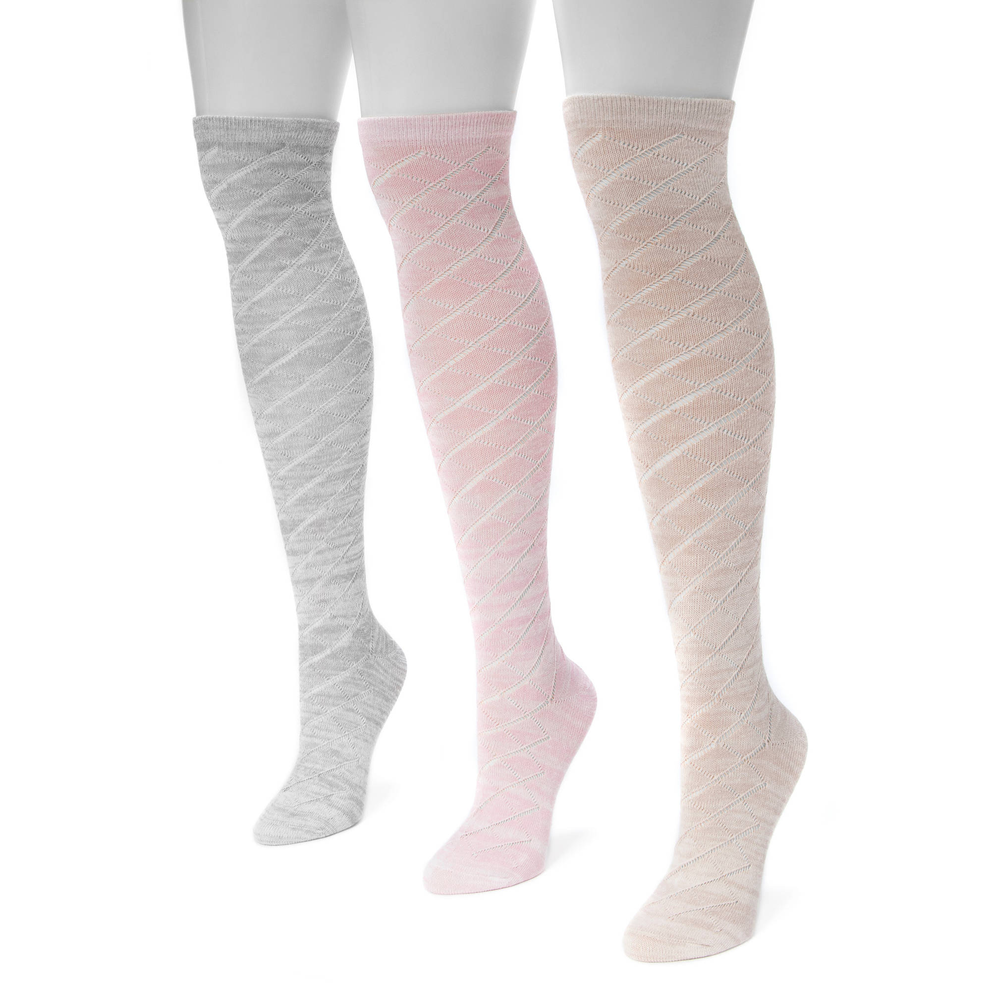 Women's Pointelle Marl Knee High Socks 7 x 3.5 - Walmart.com