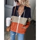 thumbnail image 1 of Women Zipper Hoodie, Women Hooded Coat Contrast Color Side Pockets Polyester For Ladies For College ANGGREK Otros, 1 of 6