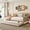 Beige, variant on Harper & Bright Designs Twin Size Daybed with Trundle, Teddy Fleece Twin Upholstered Daybed Frame with Light, USB Ports and Sockets, Beige