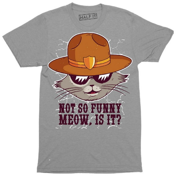 Not So Funny Meow, Is It Cool Sheriff Animal Cat Men's T-Shirt