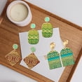 thumbnail image 4 of 1pc Lace Clay Texture Mat Vintage Modeling Pattern Pad Texture Sheets Mat Pattern for Making Earrings Jewelry Stamp Engraving Machines Crafts Stripe 3.94x 2.56x 0.12inch, 4 of 9
