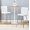 White, Silver, variant on Ciphrias Bar Stools Set of 2, Black PU Leather Upholstered Counter Height Chairs with Backrest Footrest Metal Legs for Kitchen Island Bar