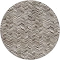 thumbnail image 2 of Addison Rugs Dream Shag Premium Machine Washable Transitional Herringbone Gray Round Rug, 8' x 8', 2 of 8