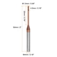 thumbnail image 2 of 2uds Cuadrado Nariz Extremo Molino Unique Bargains 4mm Vástago 1,5mm x 20mm AlTiSin Recubierto Sólido Carburo 4 Flautas Extra Largo, 2 of 6