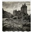 thumbnail image 3 of Ambesonne Dream Shower Curtain, Eilean Donan Castle Scotland, 69"Wx70"L, Dark Taupe and Pale Grey, 3 of 3