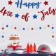 thumbnail image 1 of Decoraciones para el Día de los Caídos, decoraciones para el 4 de julio, decoraciones patrióticas, suministros decorativos para fiestas del Día de la Independencia, bandera lacada, letras del 4 de jul, 1 of 8