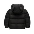 thumbnail image 3 of URMAGIC Toddlers Baby Boys Girls Long Sleeve Solid Color Hooded Bears Ears Jacket Kids Winter Warm Fleece Coat Outerwear 1-6T, 3 of 4