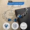 thumbnail image 2 of Leafael Infinity Love Heart Link Bracelets, September Birthstone Crystal Bracelet for Women, Silver Tone Jewelry Gifts for Her, Bermuda Sapphire Blue, 7-inch Chain and 2-inch Extender, 2 of 6