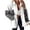 White, variant on Oversized Sequin Sleeve Denim Jacket for Women, Frayed Edge Button Down, Casual Everyday Long Sleeve Outerwear, 1 Piece, S-XXL, Plus Size Friendly