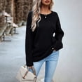 thumbnail image 3 of Women's Fashionable Simple Round Neck Sweater, 3 of 5