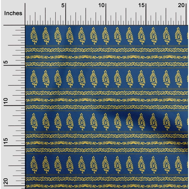 oneOone Polyester Lycra Fabric Stripe|Swirl & Floral Block Printed Craft Fabric BTY 56 Inch Wide