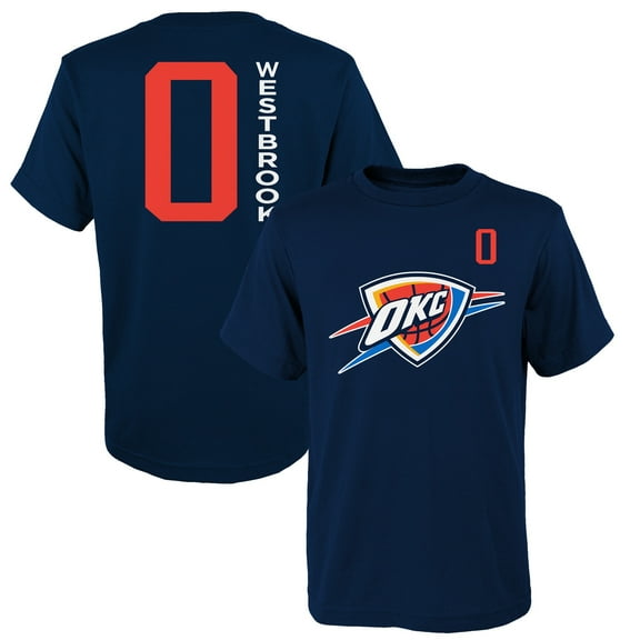 Youth Russell Westbrook Navy Oklahoma City Thunder Name & Number T-Shirt