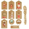 thumbnail image 3 of Vintage Christmas Gift Tags With String, 60 Pack Kraft Christmas Tags Pre-Punched, Santa Snowman Retro Christmas Gift Tags, Christmas Gift Wrapping Accessories, 3 of 3