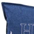 thumbnail image 2 of Jordan Manufacturing 20" x 14" Denim Blue Home Sweet Home Novelty Rectangular Reversible Decorative Lumbar Throw Pillow with Flange, 2 of 5