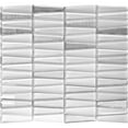 thumbnail image 2 of Apollo Tile Silver White 12-in x 129-in Traingle Polished , Matte Glass Mosaic Tile (5.38 Sq ft/case), 2 of 5