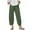 Army Green-04, variant on REALiKUN Women's Capri Pants Casual Summer Cotton Cropped Lounge Pants Trousers