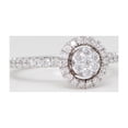 thumbnail image 3 of 18k White Gold Round Diamond Setting Multi-Stone Halo Set Shank Set Engagement Ring (0.69 Ct G SI2 Clarity), 3 of 5