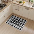 thumbnail image 2 of ODIKA 3'x5' Washable Throw Rug Welcome Plaid Gingham Farmhouse Howdy Lettering Front Layered Door Flowing for Entryway, Kitchen, Mudroom, Stain Resistant, Low Profile, Non-Slip, 2 of 7