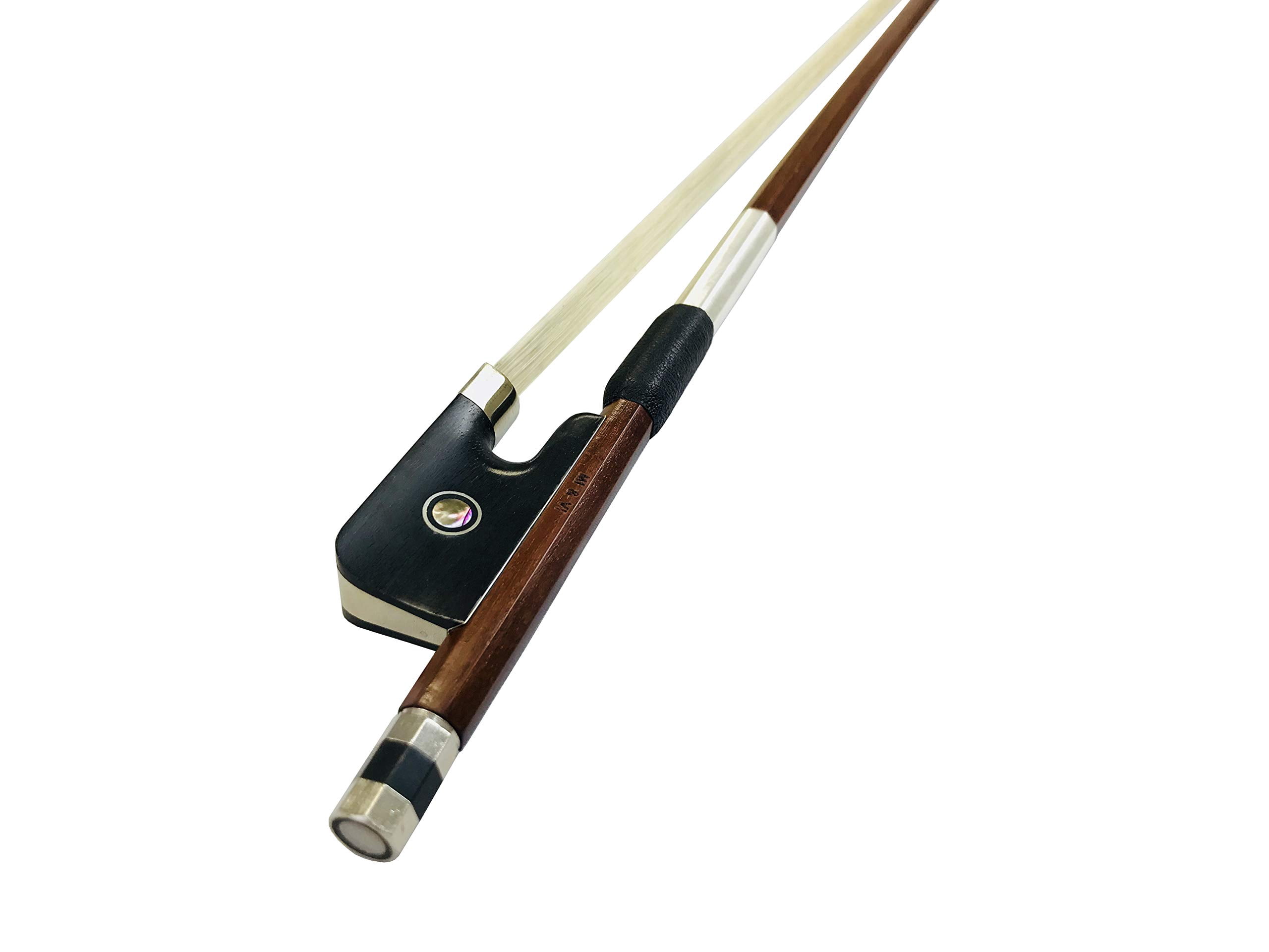 MI&VI CB-530 Classic Cello Bow (Size 1/4) with Bow Soft Bag and Rosin for Bow Hairs Included